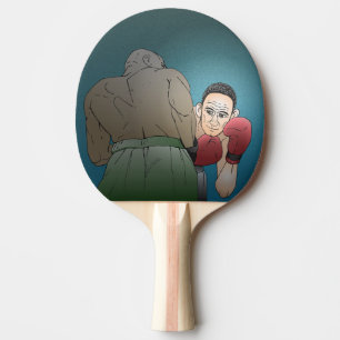 Raquete De Ping Pong Luta de Boxe com Dois Homens