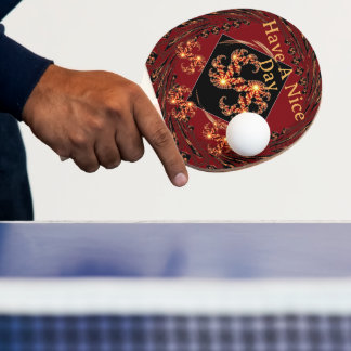 Raquete De Ping Pong Luxury Action Equipment: Red Swirl Fractal Gratitu