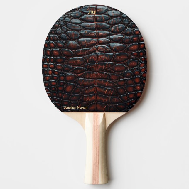 Raquete De Ping Pong Luxury Executive Monogram Premium Leather  (Frente)