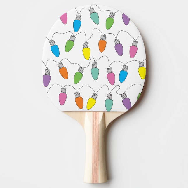 Raquete De Ping Pong luzes de Natal (Frente)