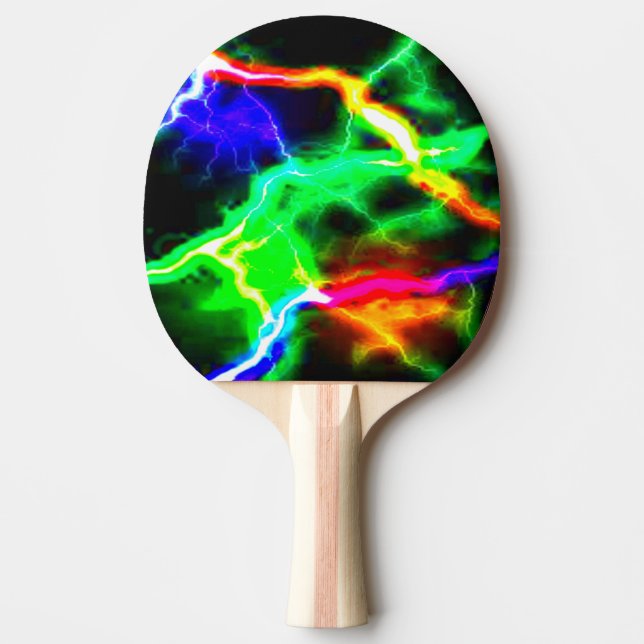 Raquete De Ping Pong Luzes de NEVO Chocantes Multicoloridas (Frente)
