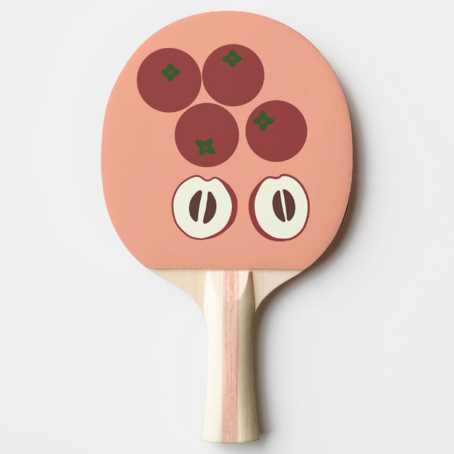 Raquete de Ping Pong Maçã de Veludo (Frente)