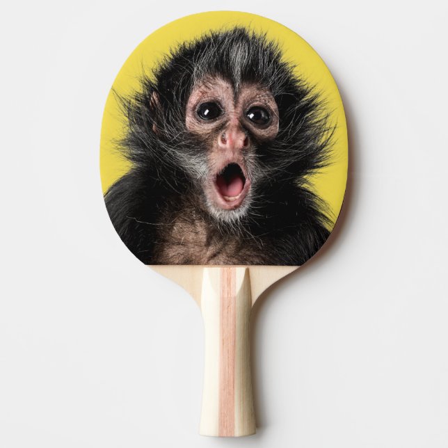 Raquete De Ping Pong Macaco Surpreendido com Duas Expressões (Frente)