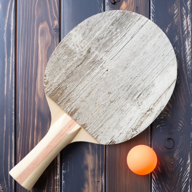Raquete De Ping Pong Madeira Branca Desgastada pelo Tempo (Criador carregado)