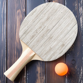 Raquete De Ping Pong Madeira Branca Lavada