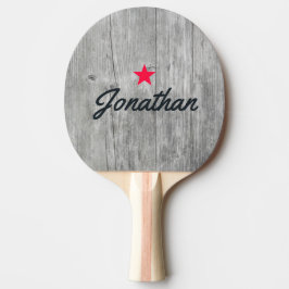 Raquete De Ping Pong Madeira Cinza Estrela Vintage Assinatura