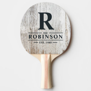 Raquete De Ping Pong Madeira Clareada e Envelhecida pelo Tempo Sobrenom