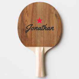 Raquete De Ping Pong Madeira de bordo Estrela Vintage Assinatura