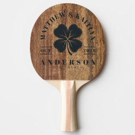 Raquete De Ping Pong Madeira de Cedro Bruta Crista de Casamento do Trev