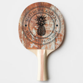 Raquete De Ping Pong Madeira de Celeiro Usada Abacaxi Crista de Casamen