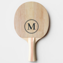 Raquete De Ping Pong Madeira de Freixo Branco Monograma