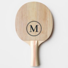 Raquete De Ping Pong Madeira de Freixo Branco Monograma