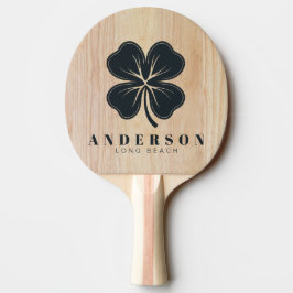 Raquete De Ping Pong Madeira de Freixo Branco Trevo de Quatro Folhas co