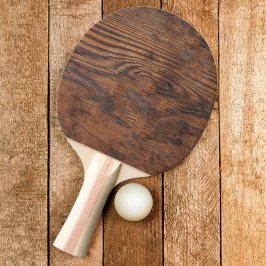 Raquete De Ping Pong Madeira de Noz Escura