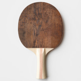 Raquete De Ping Pong Madeira de Noz Escura Rústica Simples