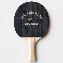Raquete De Ping Pong Madeira Escura Queimada Antigo Nome de Família à B