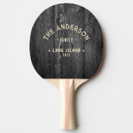 Raquete De Ping Pong Madeira Escurecida pelo Tempo Antigo Nome da Famíl