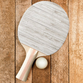 Raquete De Ping Pong Madeira Pintada de Branco