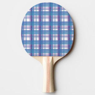Raquete De Ping Pong Madras Xadrez Azul e Roxo