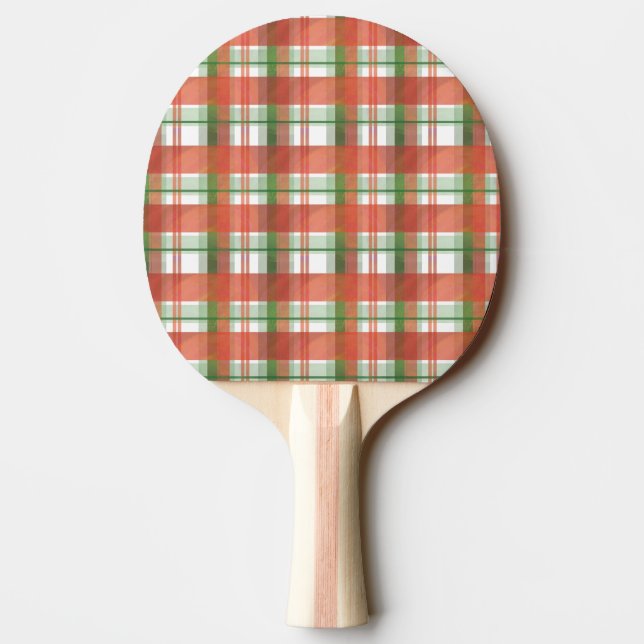 Raquete De Ping Pong Madras Xadrez Natal (Verso)