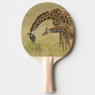 Raquete De Ping Pong Mãe e bebê Girafa Masai, Giraffa