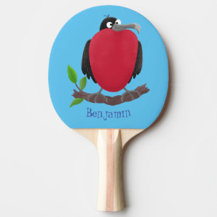 Raquete De Ping Pong Magnífico desenho animado de pássaros 