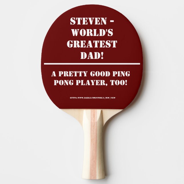 Raquete De Ping Pong Maior Pai do Mundo Personalizado (Frente)