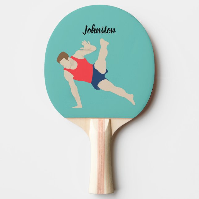 Raquete De Ping Pong Male Gymnast (Frente)