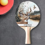 Raquete De Ping Pong Mallard de Cena Natural de Veado Branco<br><div class="desc">Este design pode ser personalizado na área fornecida pela alteração da foto e/ou do texto. Ou pode ser personalizado escolhendo o clique para personalizar outra opção e excluir ou alterar a cor do plano de fundo, adicionar texto, alterar a cor ou o estilo do texto ou excluir o texto de...</div>