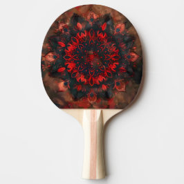 Raquete De Ping Pong Mandala Escuro - Presente Gótico do Boho