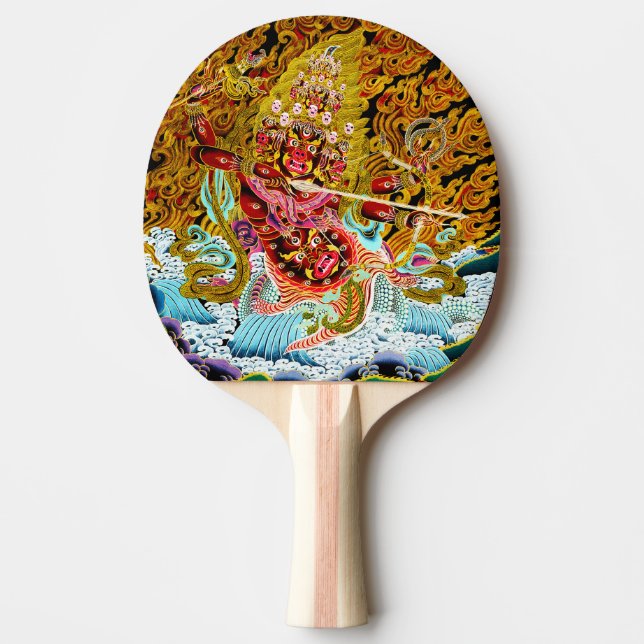 Raquete De Ping Pong Mandala oriental Legal thangka deus vibrante orien (Frente)
