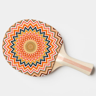 Raquete De Ping Pong Mandala Zigzag Pattern