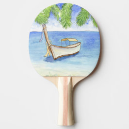 Raquete De Ping Pong Manhã em Bali Watercolor