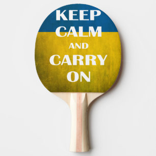 Raquete De Ping Pong Mantenha a calma e continue o tridente do emblema
