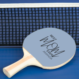 Raquete De Ping Pong Manuscrito Script Minimalista Melhor Mãe