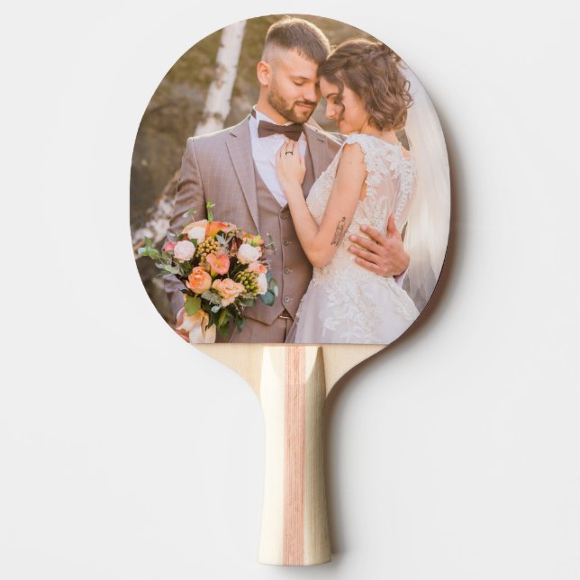Raquete De Ping Pong Manutenção Personalizada de Fotografias do Casal (Frente)
