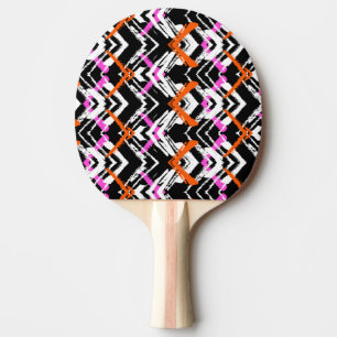 Raquete De Ping Pong Mão preta, alaranjada, e cor-de-rosa teste padrã