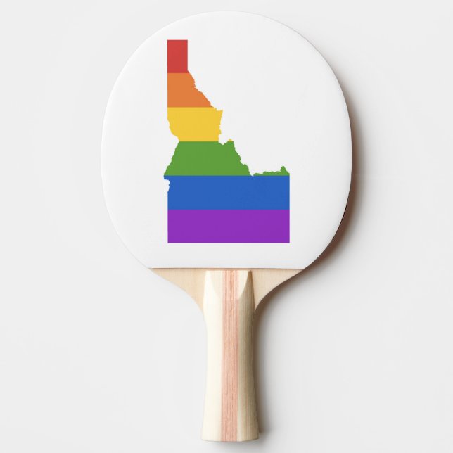 Raquete De Ping Pong Mapa de Gay dos EUA| Estado de Idaho (Frente)