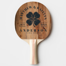 Raquete De Ping Pong Maple Corte Grosso  Crista de Casamento do Trevo d