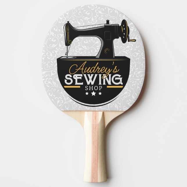 Raquete De Ping Pong Máquina de Costura Anterior NOME ADD (Frente)