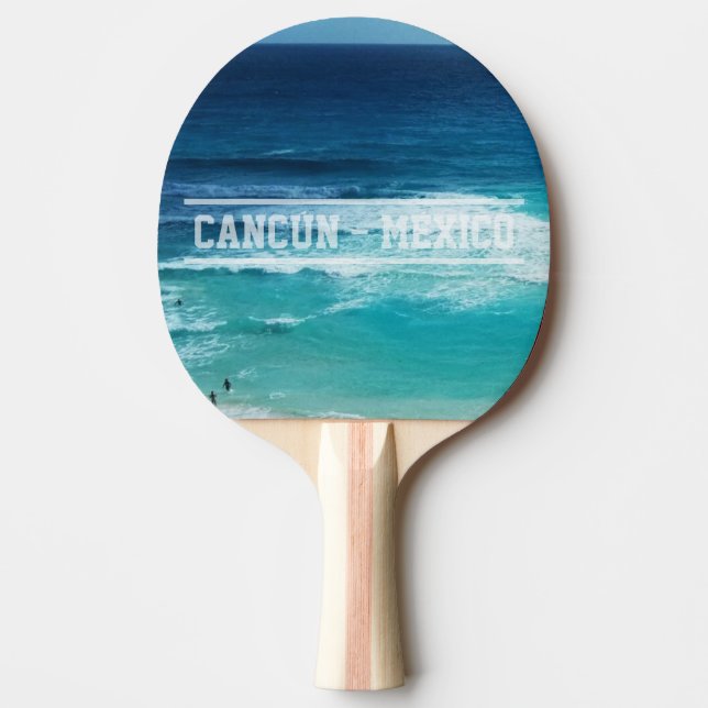 Raquete De Ping Pong Mar de Cancún México (Frente)