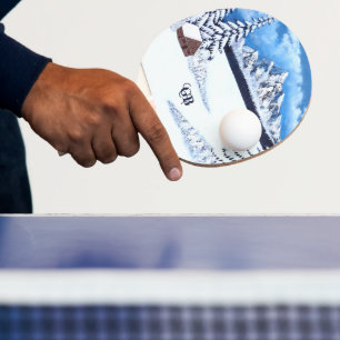 Raquete De Ping Pong Maravilha de Inverno com Texto