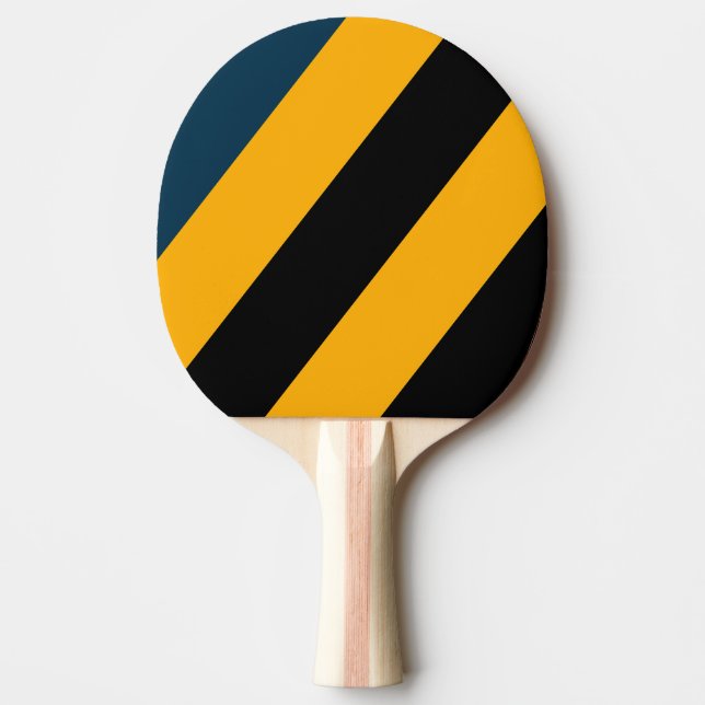 Raquete De Ping Pong Maré Retro Iluminada Listras Ousadas (Frente)