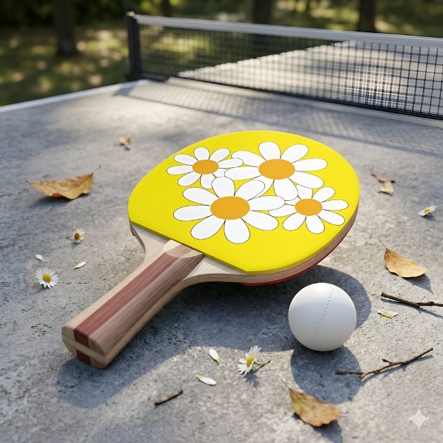 Raquete De Ping Pong Margarida Brilhante e Ousada (Criador carregado)