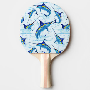 Raquete De Ping Pong Marlin Azul Saltando do Oceano