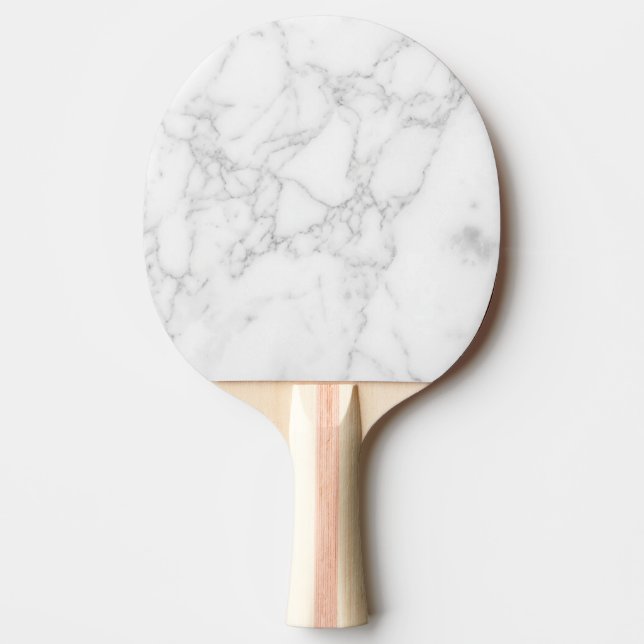 Raquete De Ping Pong Mármore Branco (Frente)