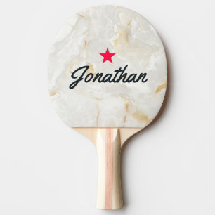 Raquete De Ping Pong Mármore Calacatta Gold Pedra Antigo Assinatura Est