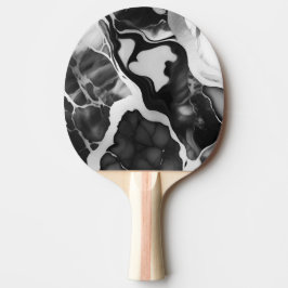 Raquete De Ping Pong Mármore preto e branco