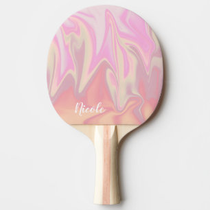Raquete De Ping Pong mármore rosa elegante, bonito na moda, moderno