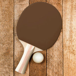 Raquete De Ping Pong Marrom Escuro de Floresta Profunda Sólido